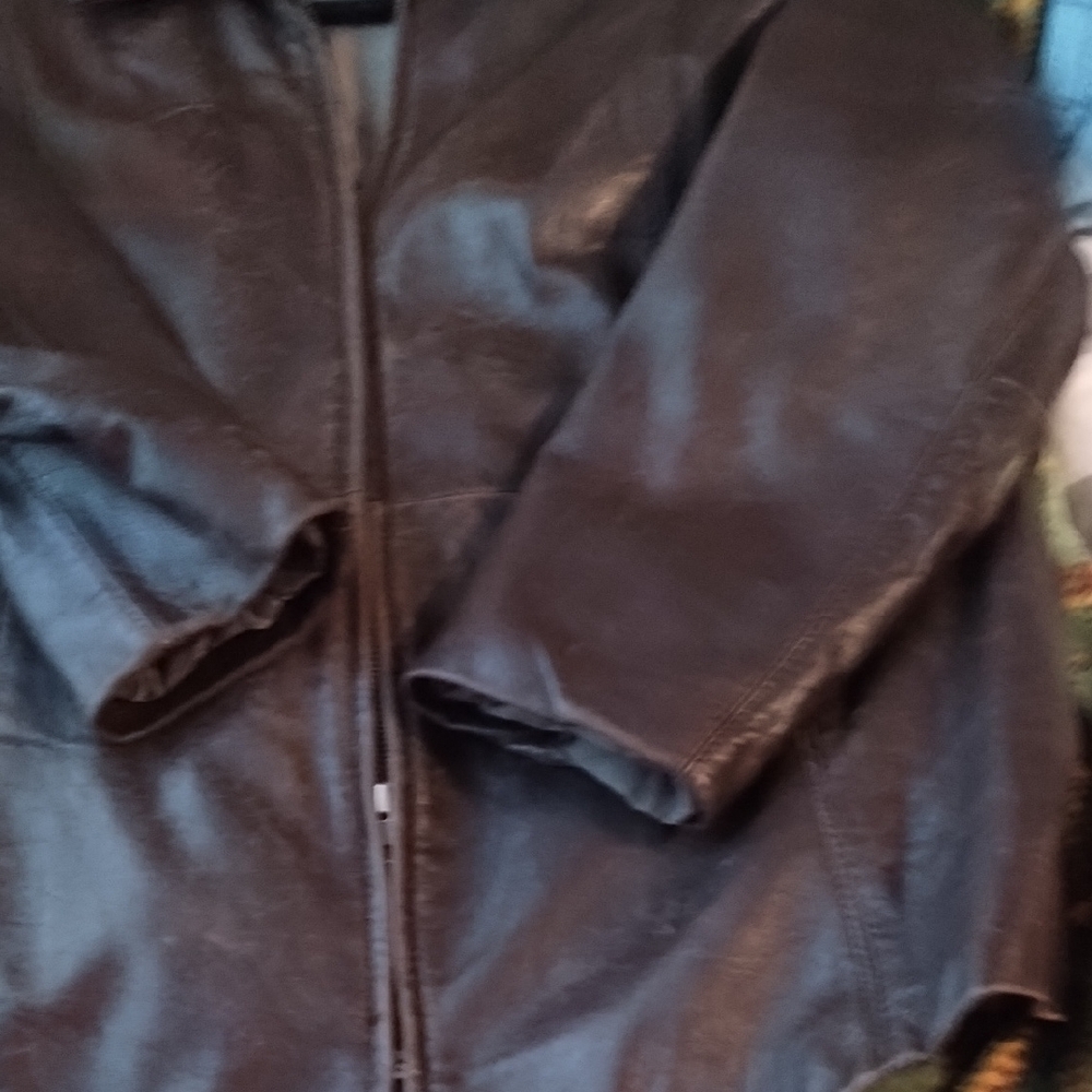 Unique Vintage Brown Leather Jacket